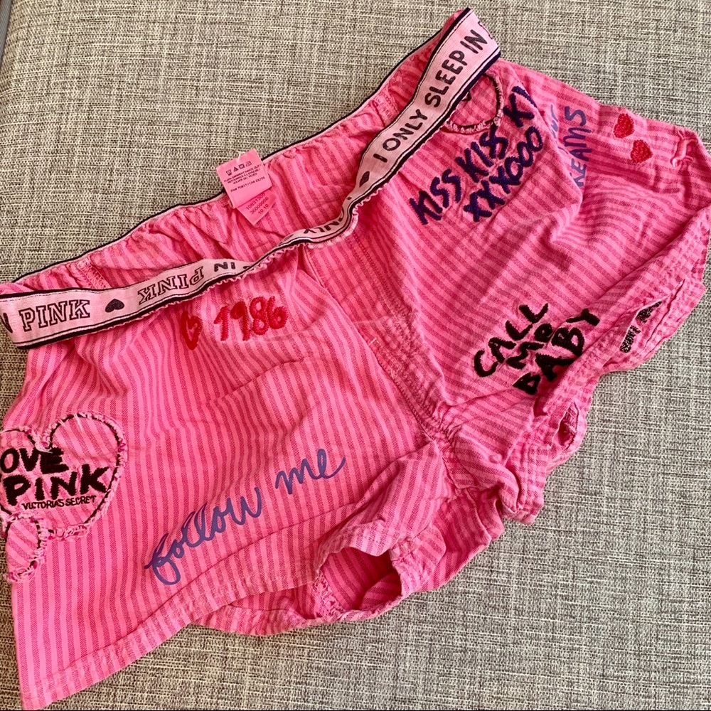 Pink boxer sleep shorts